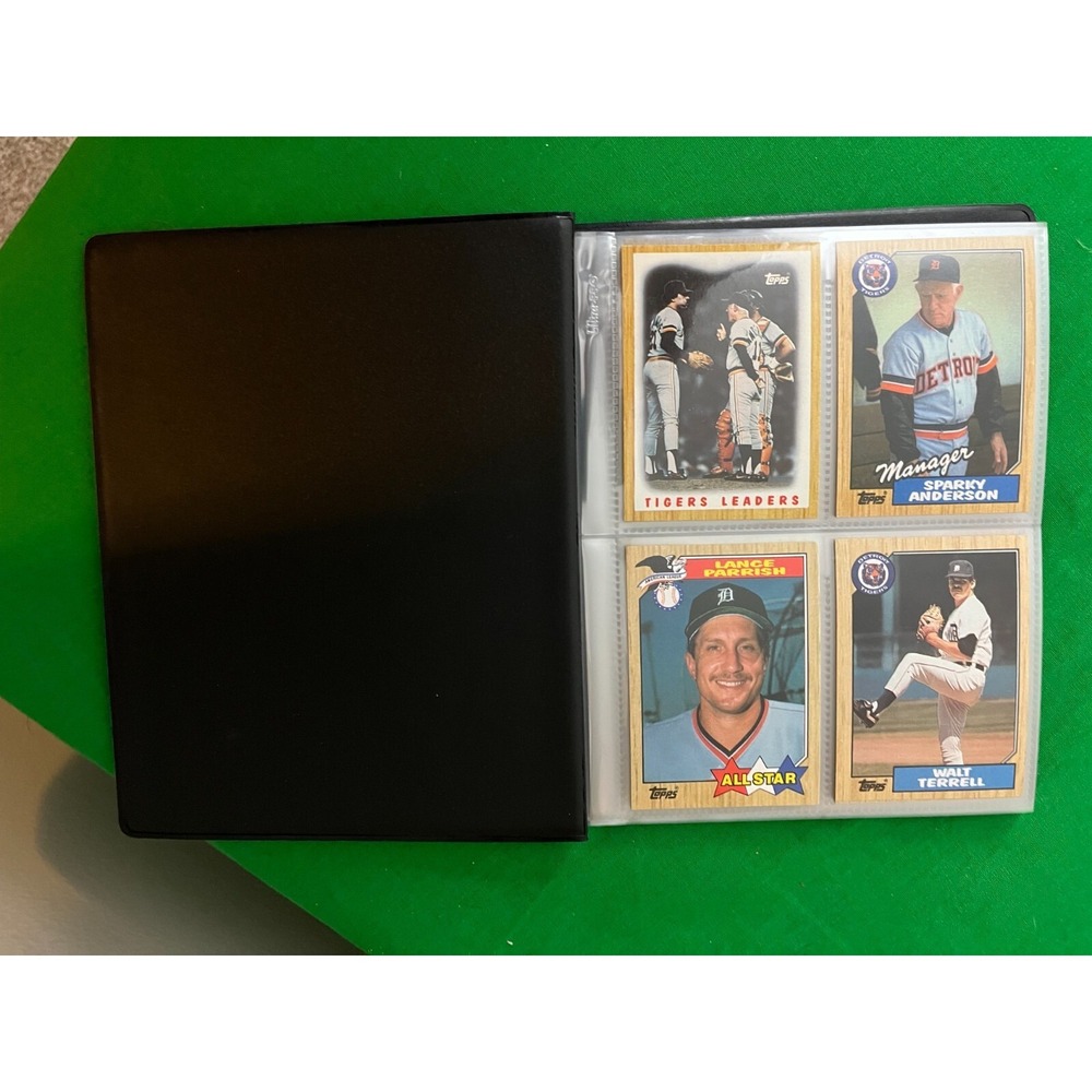 Detroit Tigers 1987 Topps Team Setâ with 40 card collector album.